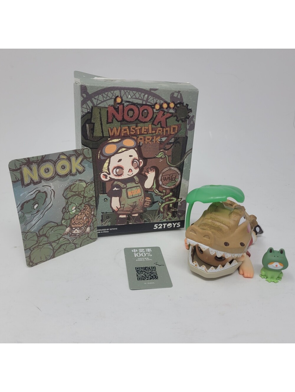 52Toys Nook Wasteland Park Camouflage Crocodile Figure Designer Toy Complete